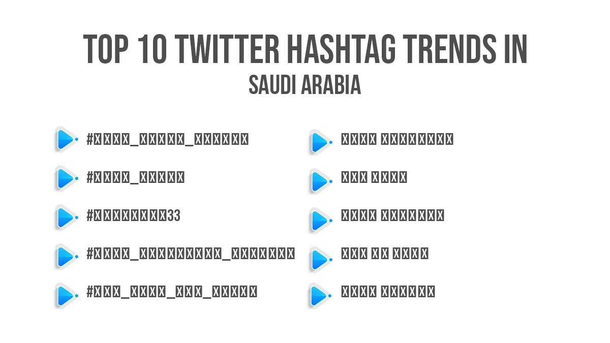 Top twitter trending hashtags in Saudi Arabia